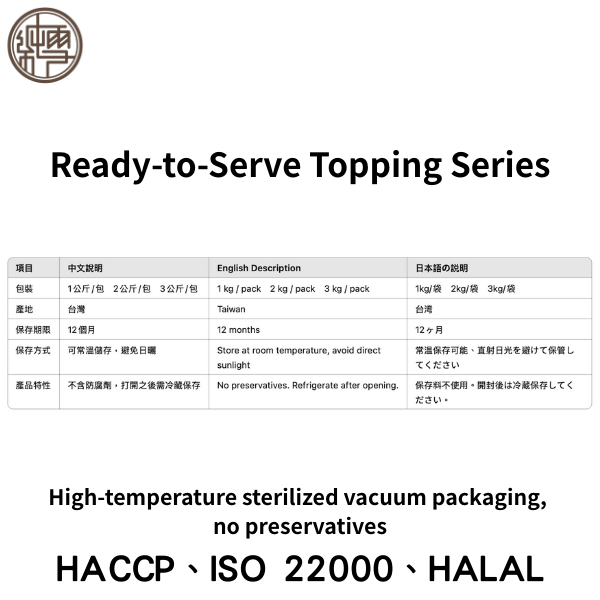 Ready-to-Serve Topping Series